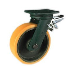 Roulette polyurethane FORTHANE® pivotante à frein diamètre 300 mm - 2300 Kg