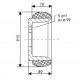 Roue motrice BT 215 x 90 bandage Vulkollan profil Lisse