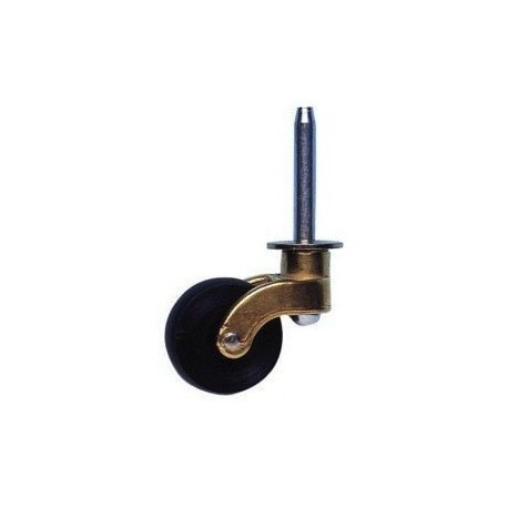 Roulette roue noir style LAITON pivotante diamètre 27 mm - 20 Kg