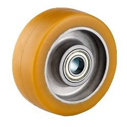 Roue polyuréthane FORTHANE® 100 x 40 moyeu 40 axe 15 mm roulements à billes - 360 Kg