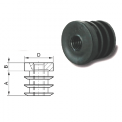 Embout taraudé pour tube rond 18 - M10 