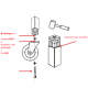 Embout à insert taraudé pour tube rond 30 - M8