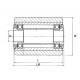 Galet 85 x 60 LM 65 AL 20 Vulkollan® avec joint noir