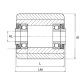 Galet 85 x 55 LM 60 AL 20 Vulkollan avec joint blanc