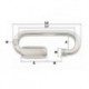 Maillon rapides en acier à grande ouverture 8mm CMU:650kg