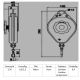Equilibreur de charges de 0,5 a 1,5 kg , filin en nylon de 1,70 m , carter acier