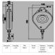 Equilibreur de charges de 1,5 a 3 kg , filin en nylon de 1,70 m , carter acier