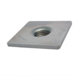 Platine inox rectangulaire 60/40, taraudage M12, épaisseur 3 mm