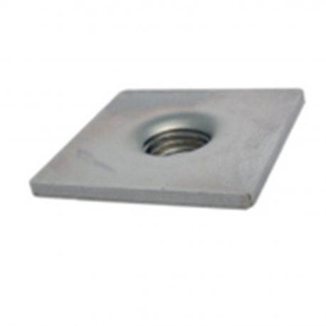 Platine inox rectangulaire 60/40, taraudage M16, épaisseur 3 mm