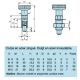 Doigt d'indexage 6 pans M10, corps et écrou en acier zingué, doigt en acier inoxydable , bouton moleté en polyamide