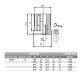 Embout insert laitonné taraudé tube carré M10 résistance : 5 000 N 30x2