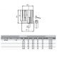 Embout insert laitonné taraudé tube carré M14 résistance : 10 000 N 40x2