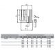 Embout insert laitonné taraudé tube carré M10 résistance : 10 000 N 40x4