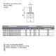 Butées cylindriques Série PM Mâle 60x20 M12x37 60 Sh