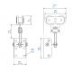 Monture pour rail  85 x 70 mm