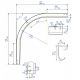 Courbe pour rail 7050 Rayon : 400 mm, percée pour raccordement 