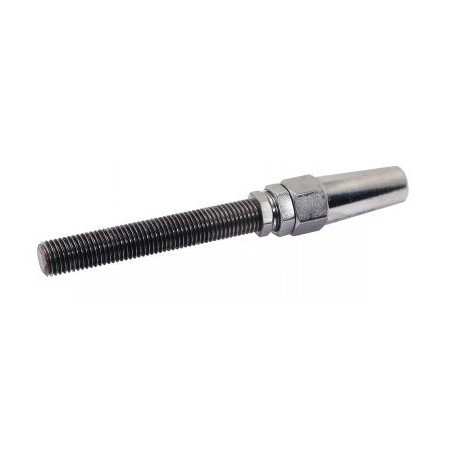 Embout fileté à serrage manuel rapide pas à droite (INOX) M5*42 pour câble Ø 3mm