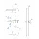 Charnière réglable fixation sur plat 50 x 200 mm, axe Ø 10 (capacité/porte 50 kg)