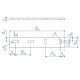 Platine de raccordement pour éléments de rails en fer plat, ou profilés de section 40 x 6 mm