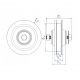 Galet fonte Ø 108 mm monté sur cage à rouleaux