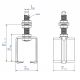 Support enveloppant tige normale pour rail 50 x 40