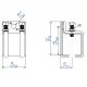 Manchon support fixation murale (s'utilise également comme support d'extrémité) pour rail 35 x 30