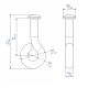 Anneau en acier diam 16 - diam intérieur 24 mm (capacité 250 kg)