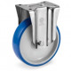 Roulette polyuréthane BLEU-SOFT® fixe diamètre 80 mm - 75 Kg