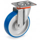 Roulette polyuréthane BLEU-SOFT® pivotante diamètre 125 mm roulement à billes - 180 Kg
