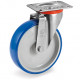 Roulette polyuréthane BLEU-SOFT® pivotante diamètre 100 mm - 120 Kg