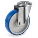 Roulette à oeil polyuréthane BLEU-SOFT® pivotante diamètre 125 mm roulementà billes - 180 Kg
