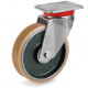 Roulette polyurethane FORTHANE®  pivotante diamètre 100 mm - 350 Kg