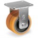 Roulette jumelée polyuréthane FORTHANE® pivotante diamètre 100 mm - 700 Kg