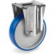 Roulette INOX polyuréthane BLEU-SOFT® fixe diamètre 80 mm - 75 Kg