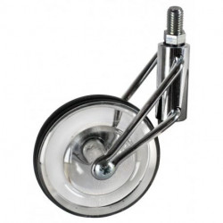 Roulette roue "Cristal" monture chrome brillant pivotante diamètre 78 mm - 30 Kg