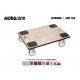 BOY MOBILIX® 600x400 Roulettes 4x Pivotantes Polyuréthane ROUGE - 500 Kg