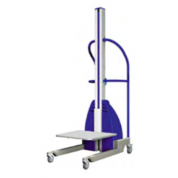 Gerbeur ergonomique semi-éléctrique - aluminium - CMU:70kg - hauteur de levée 1535 mm