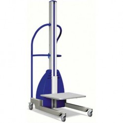 Gerbeur ergonomique semi-éléctrique - aluminium - CMU:250kg - hauteur de levée 1535 mm