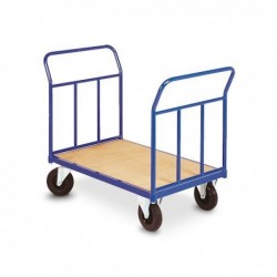 Chariot 2 dossiers tubulaires amovibles 350kg - Dim:(L) 1000 x (l) 680