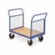 Chariot 2 dossiers grillagés amovibles 350kg - Dim:(L) 1000 x (l) 680