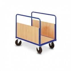 Chariot 2 ridelles bois amovibles 350kg - Dim:(L) 1230 x (l) 760