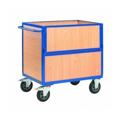 Chariots containers bois sans couvercle 500kg - Dim:(L) 1000 x (l) 645