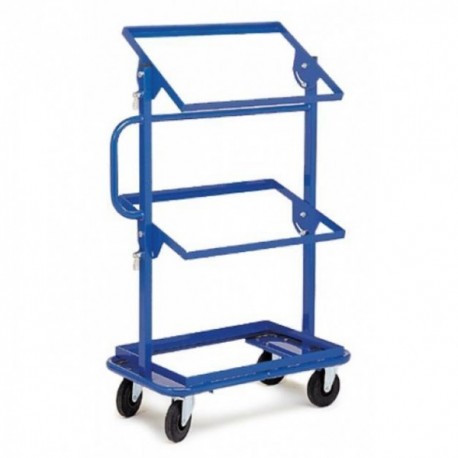 Chariot Porte-bacs supports inclinables - sans bac sans bois 200kg - Dim:(L) 600 x (l) 400