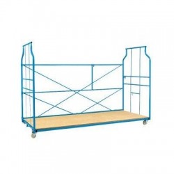 Chariot container repliable et emboîtable 600kg  - Dim:(L) 1200 x (l) 1100